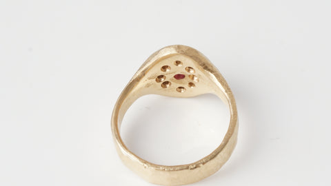 Ruby and Diamond Signet Ring