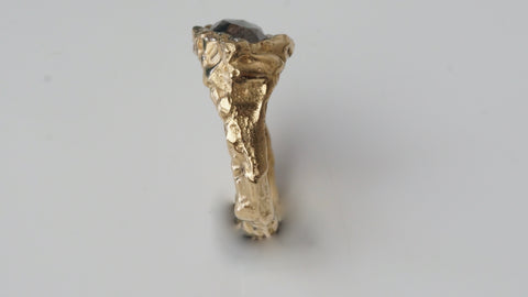 Gold Lava and Diamond Ring