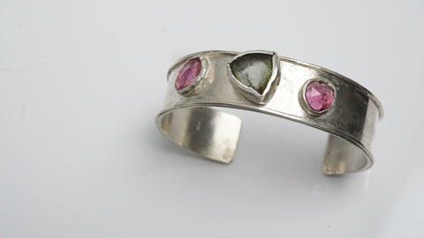 Silver Tourmaline Cuff