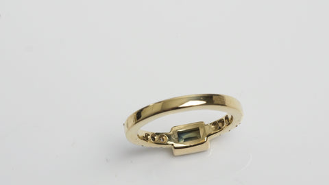 Blue/Green Sapphire Ring