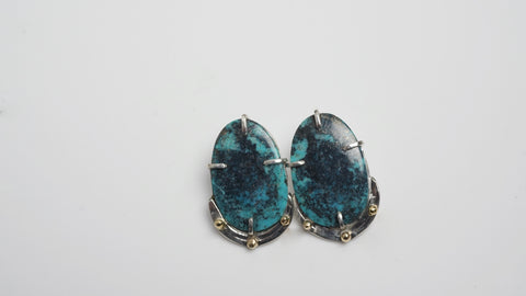 Turquoise Shield Earrings