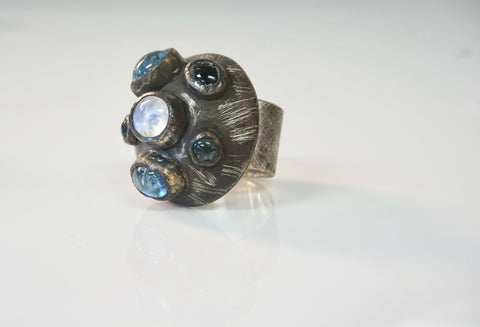 Blue Moon Cocktail Ring