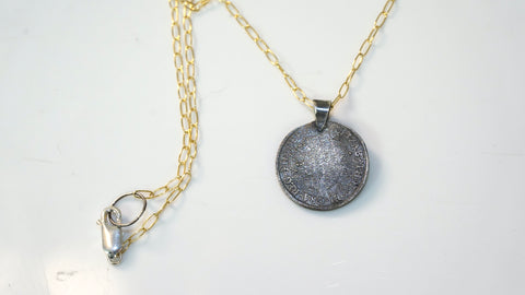 One Penny Silver Coin Necklace