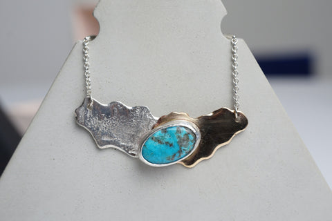 Turquoise Stone Necklace | Arizona Turquoise Necklace | Walker Jewelry | Walker Jewelry | Handcrafted Jewelry Nashville | Nashville Handmade Jewelry | Nashville designer