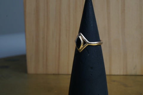 Evil Eye Sapphire Gold Ring