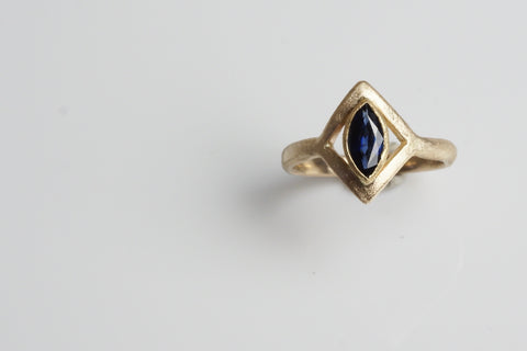 Evil Eye Sapphire Gold Ring