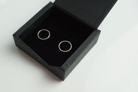 Circle Stud Earring | Silver Circle Stud | Walker Jewelry