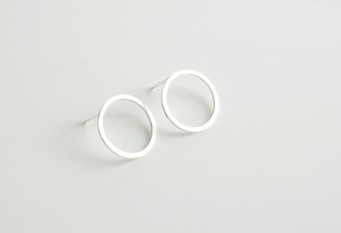 Circle Stud Earring | Silver Circle Stud | Walker Jewelry