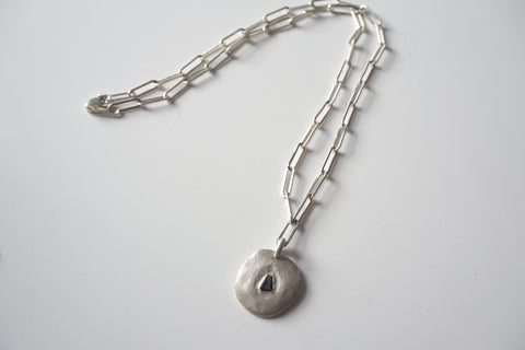 Sapphire Stone Necklace | Skipping stone Sapphire Necklace | Walker Jewelry |Walker Jewelry | Handcrafted Jewelry Nashville | Nashville Handmade Jewelry | Nashville designer