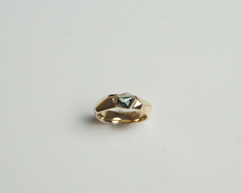 Sapphire Gold Ring | Modern Sapphire Ring | Walker Jewelry
