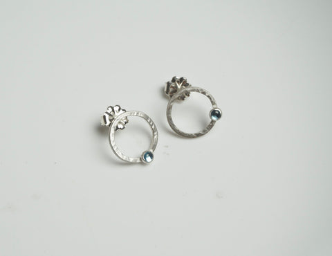Topaz Textured Earring | Topaz Silver Earrings | Walker Jewelry