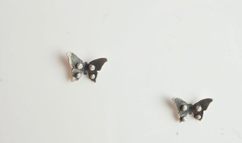 Monarch Silver Earrings | Monarch Oxidized Earrings | Walker Jewelry