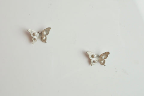 Silver Butterfly Earrings | Monarch Butterfly Earring | Walker Jewelry