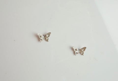 Silver Butterfly Earrings | Monarch Butterfly Earring | Walker Jewelry
