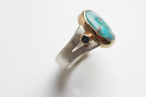 14k Gold Turquoise Ring | Out West Ring | Walker Jewelry