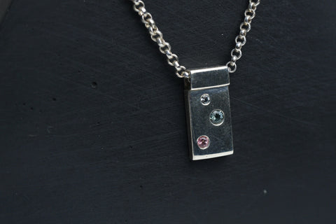 Sapphire trio Necklace