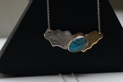 Turquoise Stone Necklace | Arizona Turquoise Necklace | Walker Jewelry