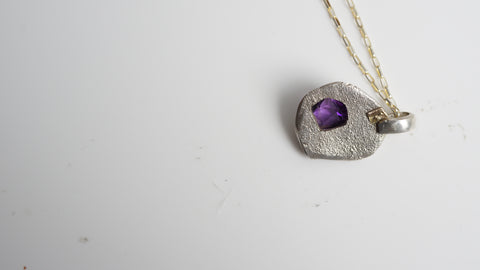 Amethyst in the Sand Necklace