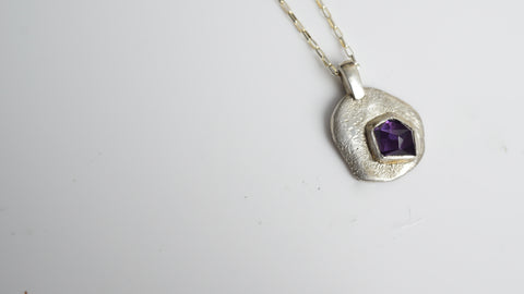 Amethyst in the Sand Necklace