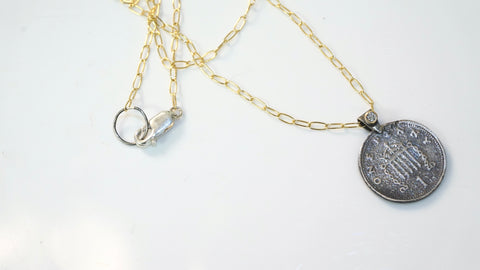 One Penny Silver Coin Necklace