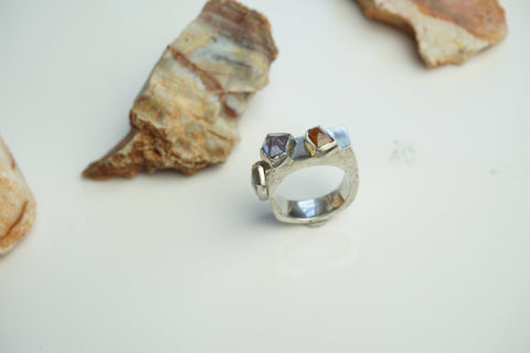 Sterling Silver Sapphire Ring | Palo Duro Umba Ring | Walker Jewelry