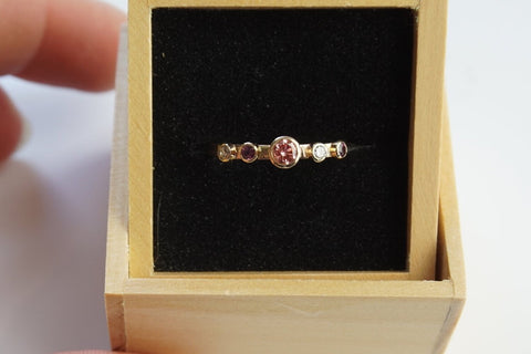 Pink Diamond Ring |stackable Diamond Rings | Walker Jewelry