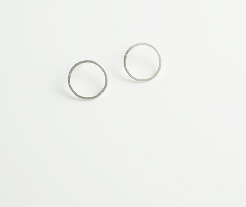 Circle Stud Earring | Silver Circle Stud | Walker Jewelry