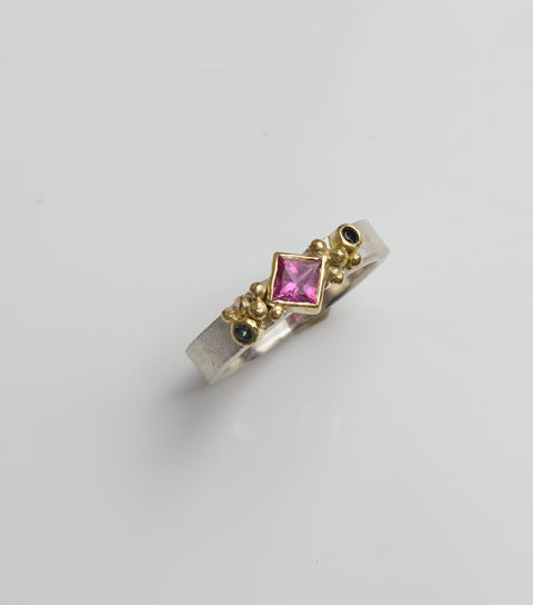 Pink Sapphire Bubble Ring