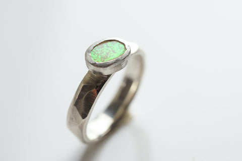 Silver Opal Ring | Glacial Opal Ring | Walker Jewelry handcrafted Nashville