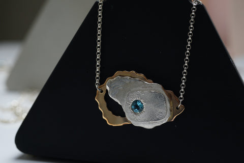 Blue Topaz Necklace | Gold Filled Necklace | Walker Jewelry