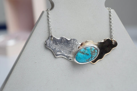 Turquoise Stone Necklace | Arizona Turquoise Necklace | Walker Jewelry